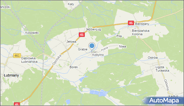 mapa Kobylno, Kobylno na mapie Targeo