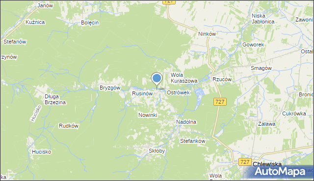 mapa Kochanów, Kochanów gmina Borkowice na mapie Targeo