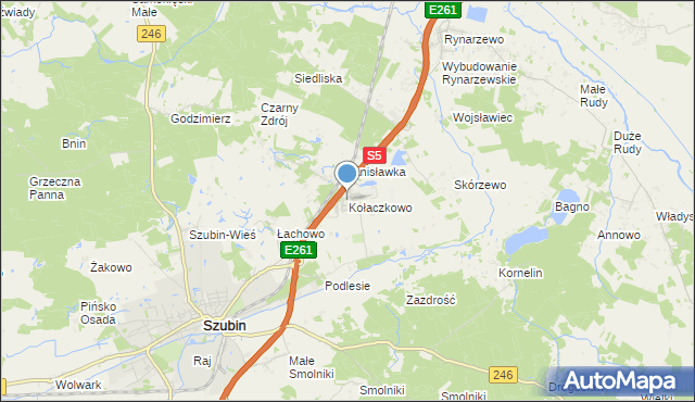 mapa Kołaczkowo, Kołaczkowo gmina Szubin na mapie Targeo