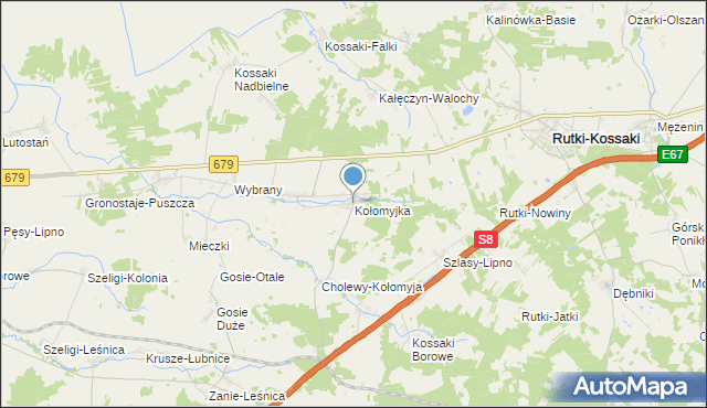 mapa Kołomyjka, Kołomyjka na mapie Targeo