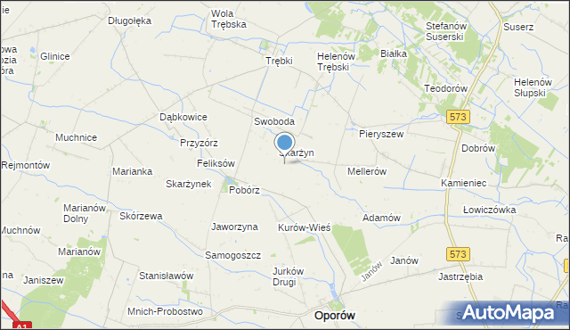 mapa Kolonia-Pobórz, Kolonia-Pobórz na mapie Targeo