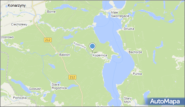 mapa Kopernica, Kopernica na mapie Targeo