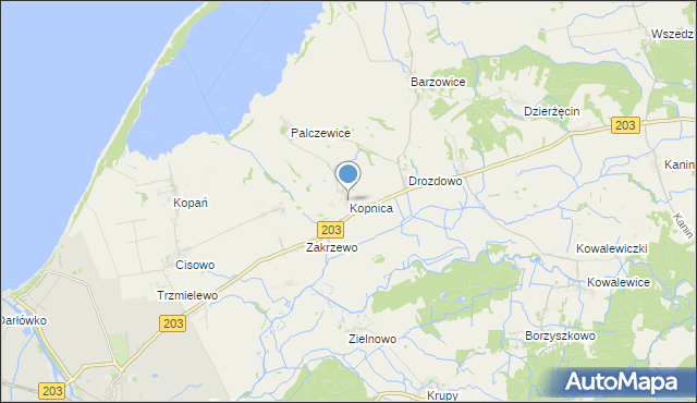 mapa Kopnica, Kopnica na mapie Targeo