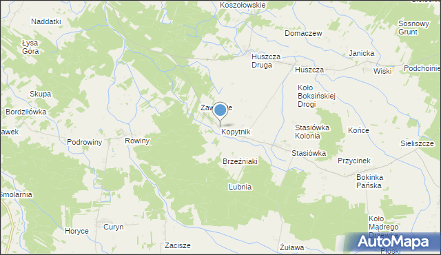 mapa Kopytnik, Kopytnik na mapie Targeo