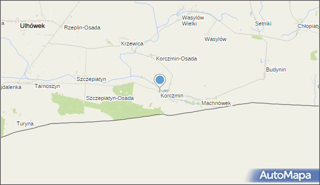 mapa Korczmin, Korczmin na mapie Targeo