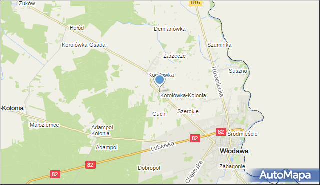mapa Korolówka-Kolonia, Korolówka-Kolonia na mapie Targeo