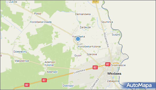 mapa Korolówka-Kolonia, Korolówka-Kolonia na mapie Targeo