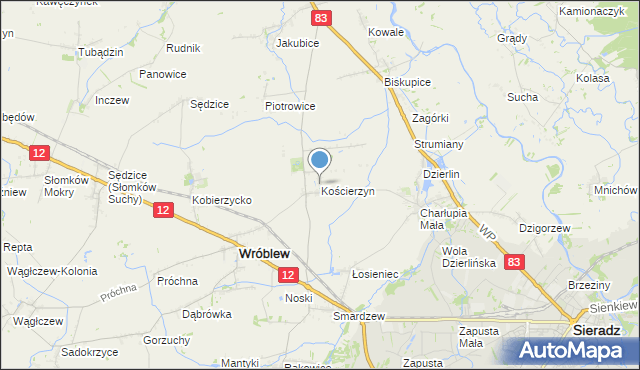 mapa Kościerzyn, Kościerzyn na mapie Targeo