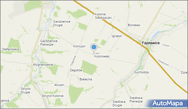 mapa Kosnowiec, Kosnowiec na mapie Targeo