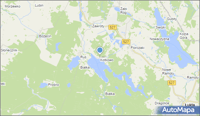 mapa Kotkowo, Kotkowo gmina Łukta na mapie Targeo
