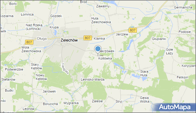 mapa Kotłówka, Kotłówka gmina Żelechów na mapie Targeo