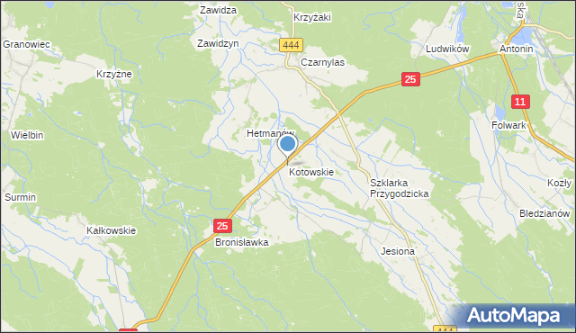 mapa Kotowskie, Kotowskie na mapie Targeo