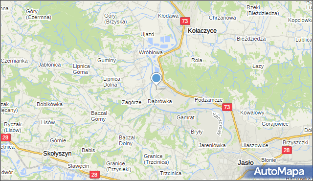 mapa Krajowice, Krajowice na mapie Targeo