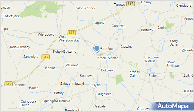 mapa Kraski-Ślesice, Kraski-Ślesice na mapie Targeo