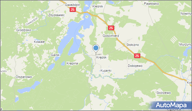 mapa Krępsk, Krępsk na mapie Targeo