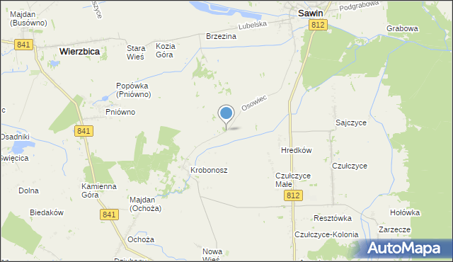 mapa Krobonosz-Kolonia, Krobonosz-Kolonia na mapie Targeo