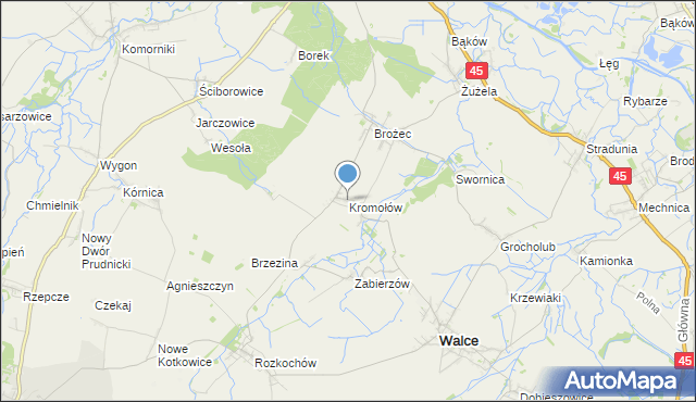 mapa Kromołów, Kromołów na mapie Targeo