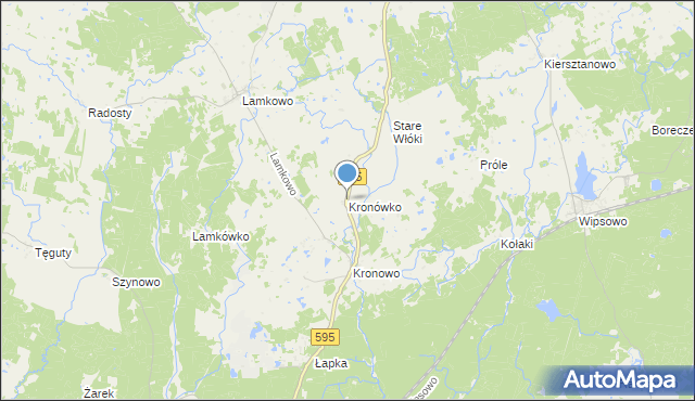 mapa Kronówko, Kronówko na mapie Targeo