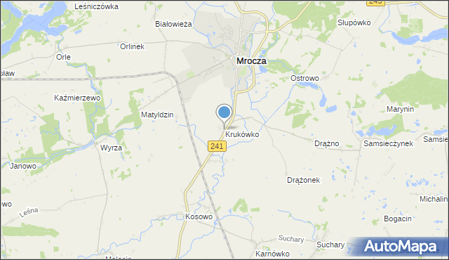 mapa Krukówko, Krukówko na mapie Targeo