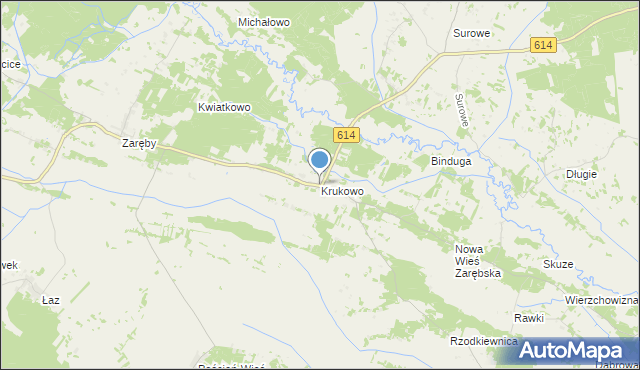 mapa Krukowo, Krukowo gmina Chorzele na mapie Targeo
