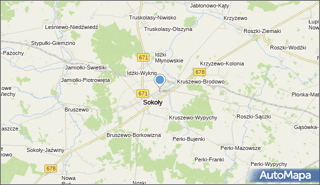 mapa Kruszewo-Głąby, Kruszewo-Głąby na mapie Targeo