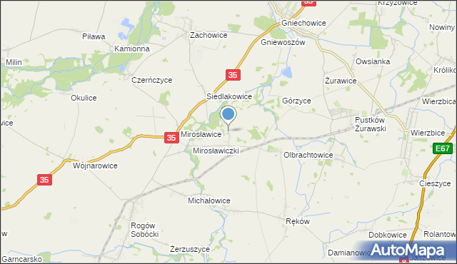 mapa Kryształowice, Kryształowice na mapie Targeo