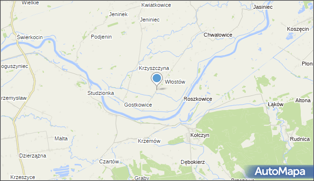mapa Krzyszczynka, Krzyszczynka na mapie Targeo