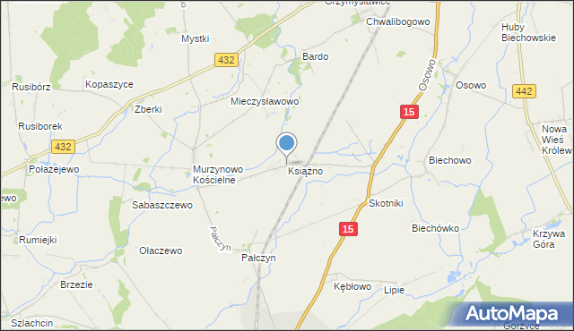 mapa Książno, Książno na mapie Targeo