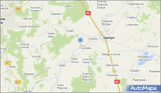 mapa Kuczaby, Kuczaby na mapie Targeo