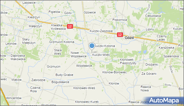 mapa Kuczki-Wieś, Kuczki-Wieś na mapie Targeo