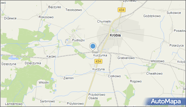 mapa Kuczynka, Kuczynka na mapie Targeo