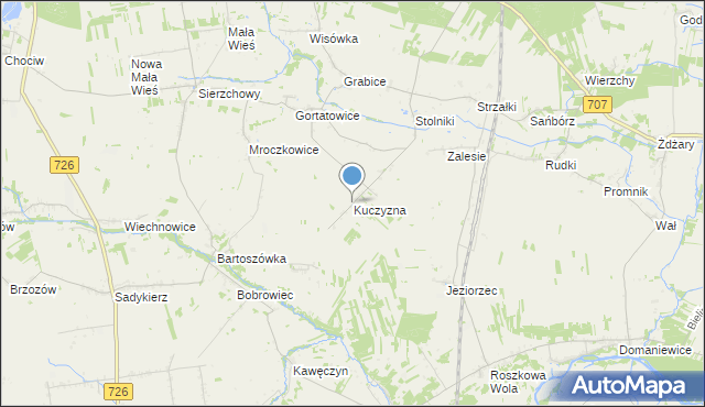 mapa Kuczyzna, Kuczyzna na mapie Targeo