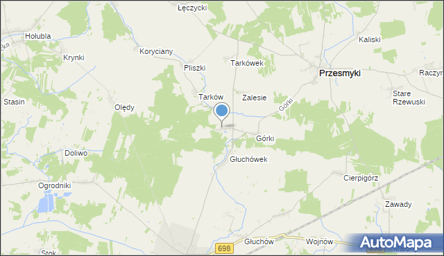 mapa Kukawki, Kukawki gmina Przesmyki na mapie Targeo
