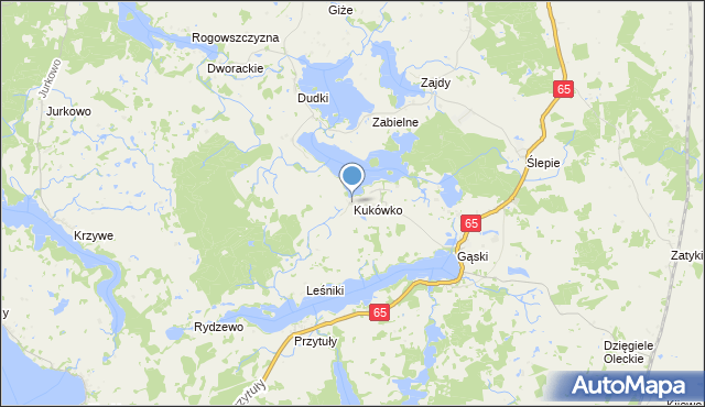 mapa Kukówko, Kukówko na mapie Targeo