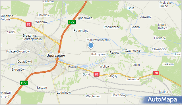 mapa Kulczyzna, Kulczyzna na mapie Targeo