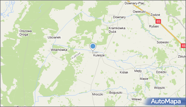 mapa Kulesze, Kulesze gmina Mońki na mapie Targeo
