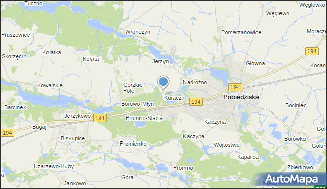 mapa Kuracz, Kuracz na mapie Targeo