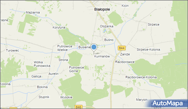 mapa Kurmanów, Kurmanów na mapie Targeo