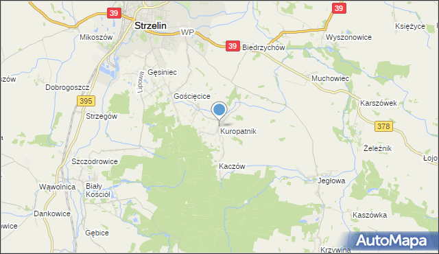 mapa Kuropatnik, Kuropatnik na mapie Targeo