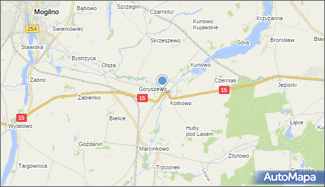 mapa Kwieciszewo, Kwieciszewo na mapie Targeo