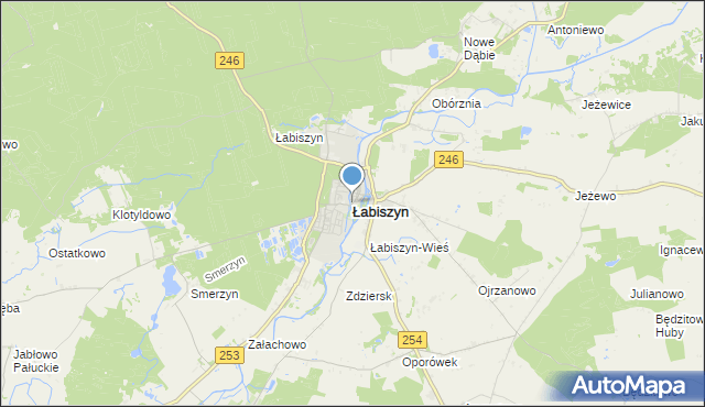 mapa Łabiszyn, Łabiszyn powiat żniński na mapie Targeo