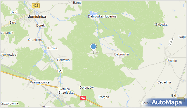 mapa Łabowice, Łabowice na mapie Targeo