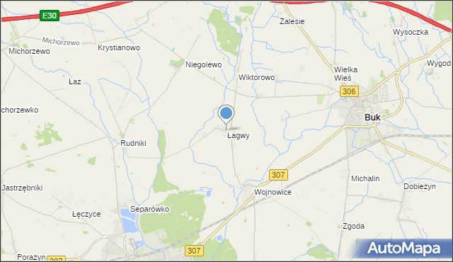 mapa Łagwy, Łagwy na mapie Targeo