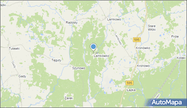 mapa Lamkówko, Lamkówko na mapie Targeo