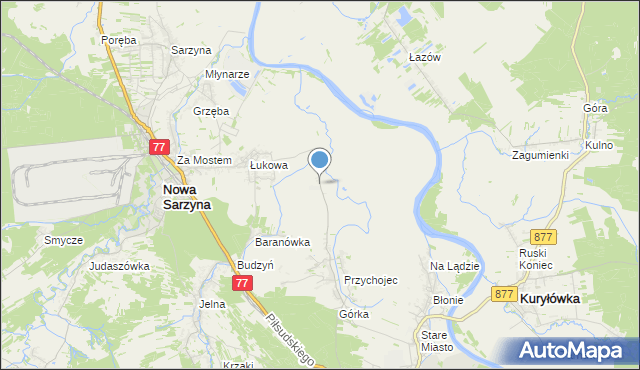 mapa Łan, Łan na mapie Targeo