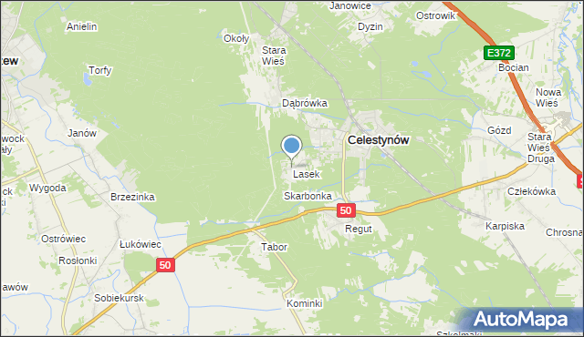 mapa Lasek, Lasek gmina Celestynów na mapie Targeo