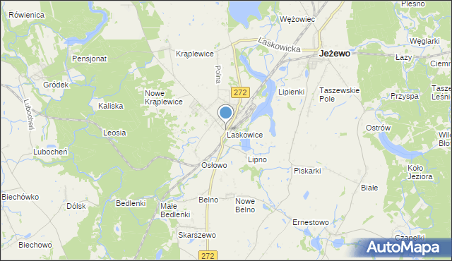 mapa Laskowice, Laskowice gmina Jeżewo na mapie Targeo