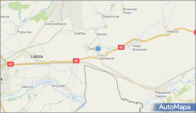 mapa Laskowice, Laskowice gmina Lubrza na mapie Targeo