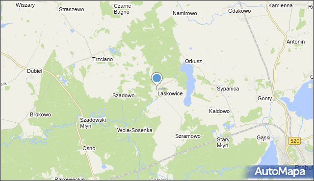 mapa Laskowice, Laskowice gmina Prabuty na mapie Targeo