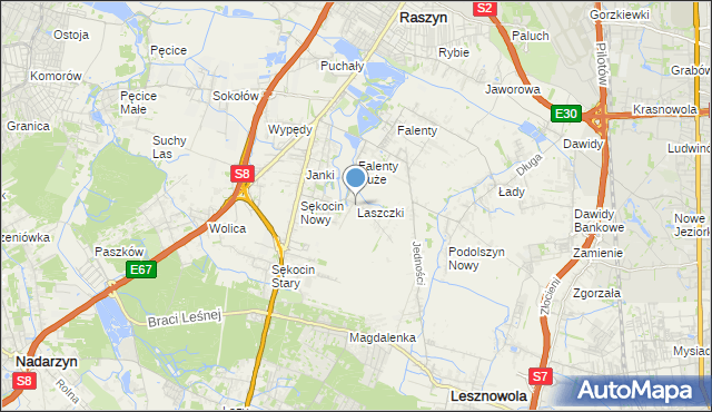 mapa Laszczki, Laszczki na mapie Targeo